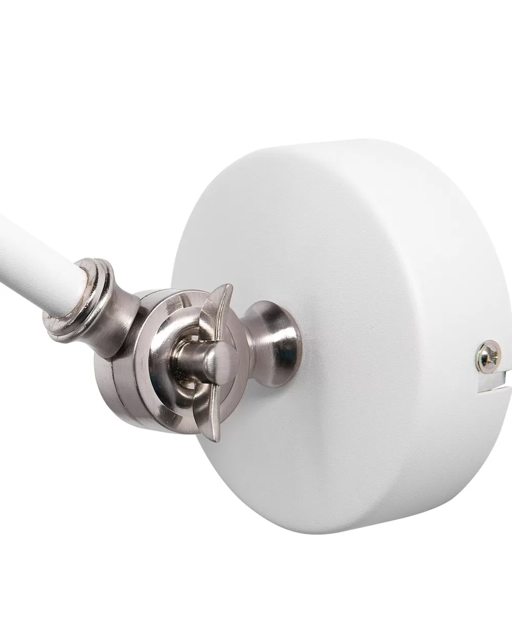 Beliani Lampada da Parete Moderna con Design Slanciato in Metallo - Bianco Opaco, Modello Mississippi