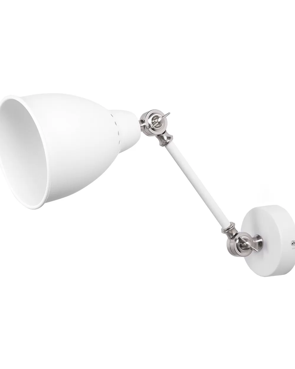 Lampade da Parete Moderne in Metallo Bianco Mississippi - Coppia di Luci Eleganti Beliani