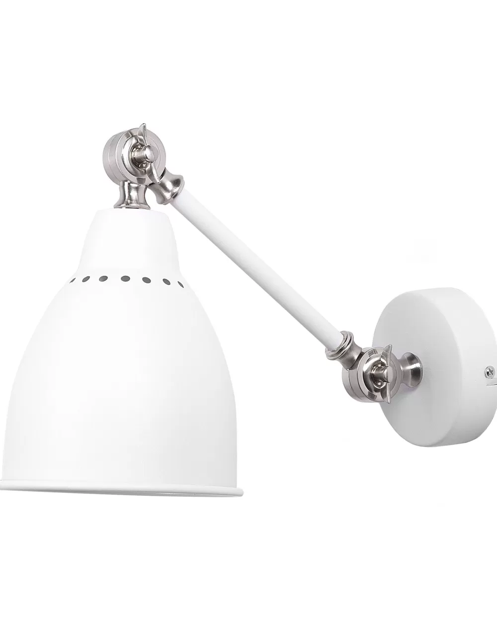 Lampade da Parete Moderne in Metallo Bianco Mississippi - Coppia di Luci Eleganti Beliani