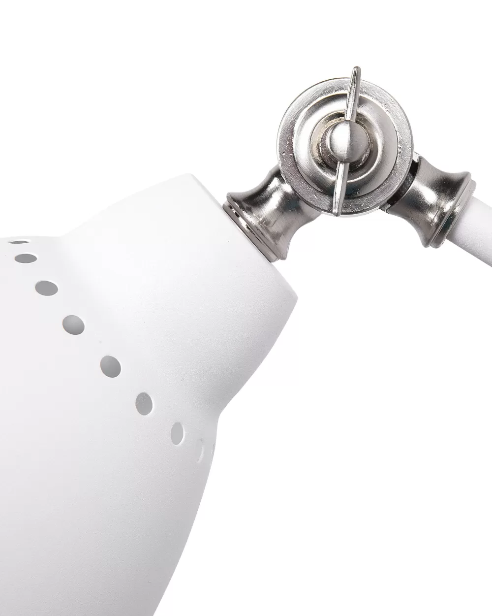 Lampade da Parete Moderne in Metallo Bianco Mississippi - Coppia di Luci Eleganti Beliani