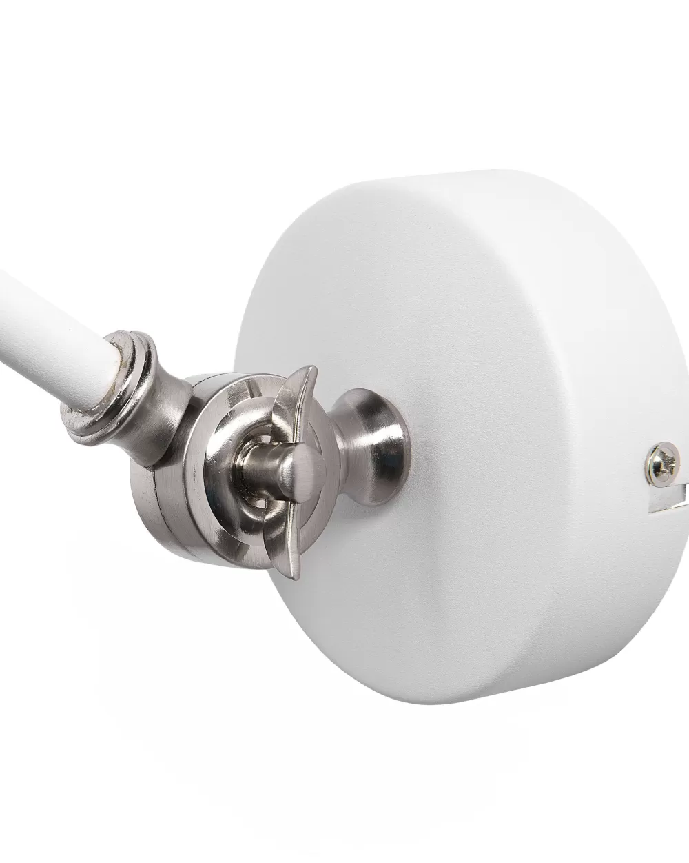 Lampade da Parete Moderne in Metallo Bianco Mississippi - Coppia di Luci Eleganti Beliani