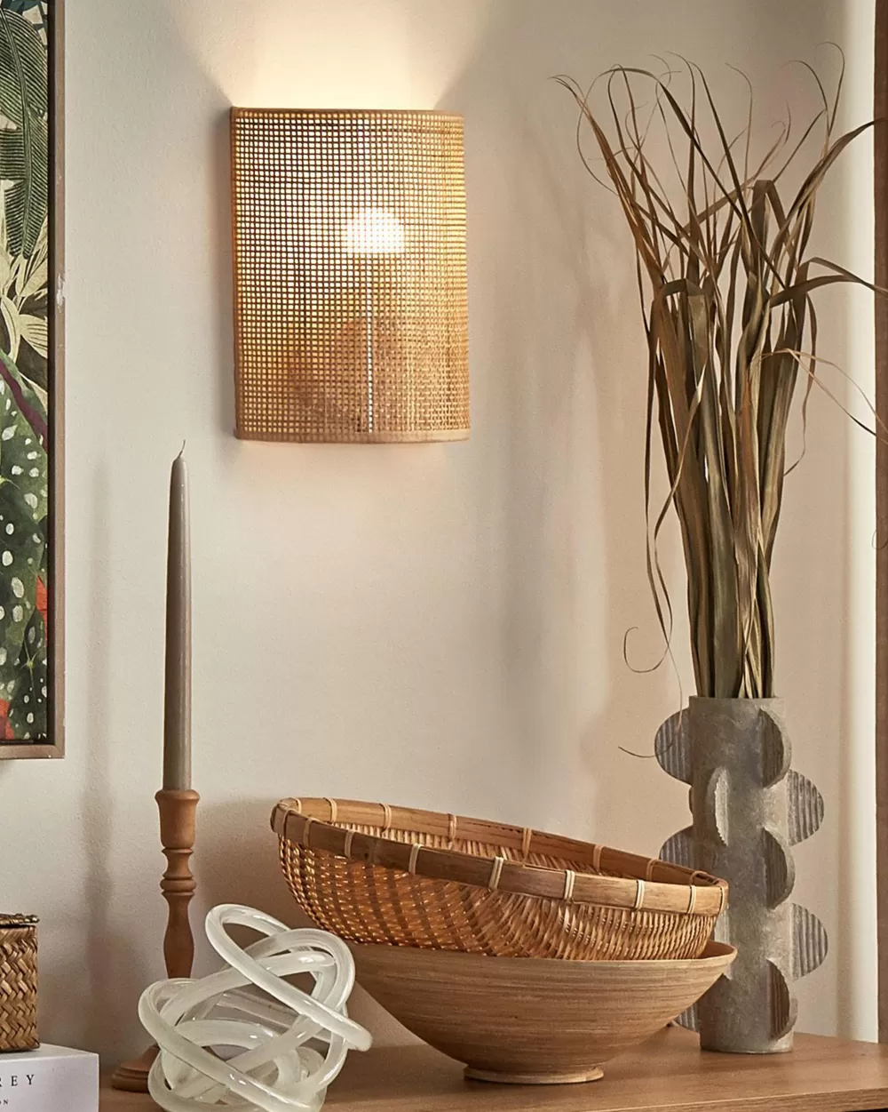 Lampada da Parete Rottinki Design Moderno - Colori Naturali Demitrie | Offerta Esclusiva Beliani