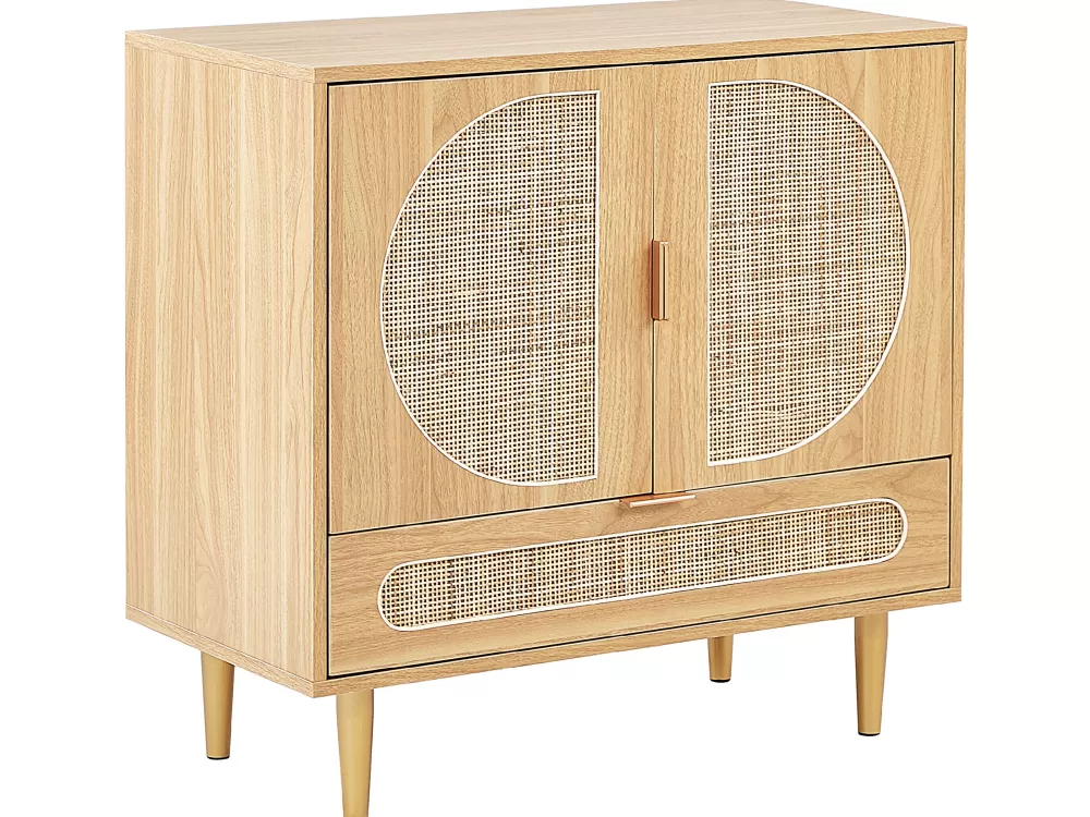 Elegante Scatola con Ante Beliani, Design Moderno in Legno Chiaro - Soluzione di Arredamento per Soggiorno o Camera da Letto