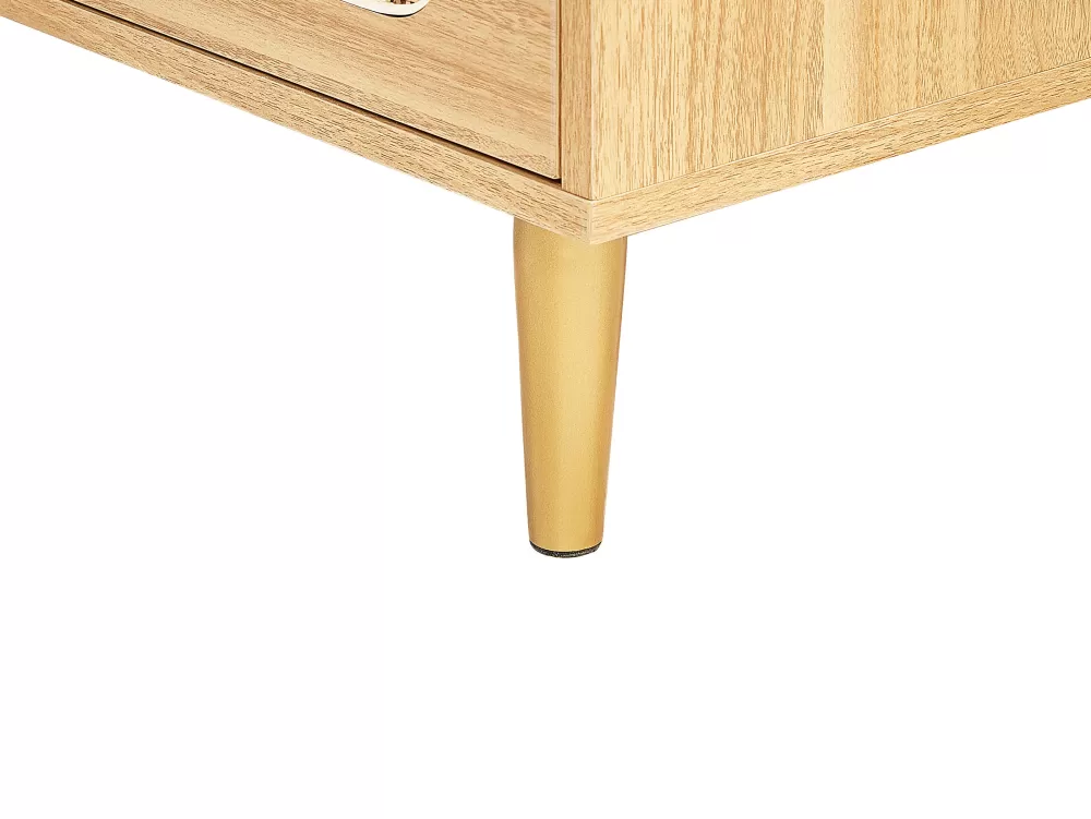 Elegante Scatola con Ante Beliani, Design Moderno in Legno Chiaro - Soluzione di Arredamento per Soggiorno o Camera da Letto