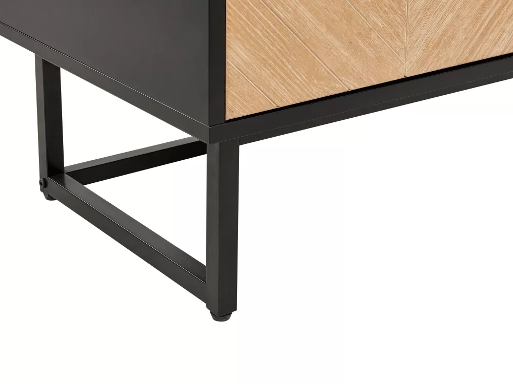 Armadio Beliani Senkki 2 Ante - Design Moderno in Legno Alaska, Disponibile nelle Tinte Nero e Chiaro