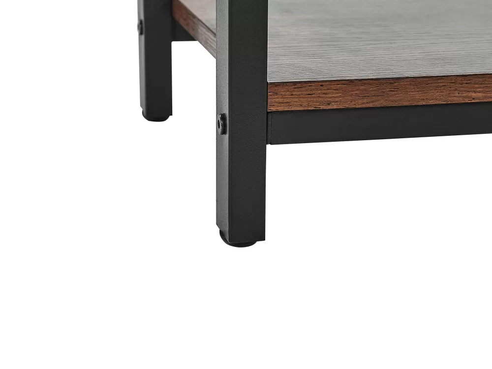 Armadio Elegante Beliani con 3 Ripiani - Design Moderno in Legno Scuro e Finitura Vilseck Nero