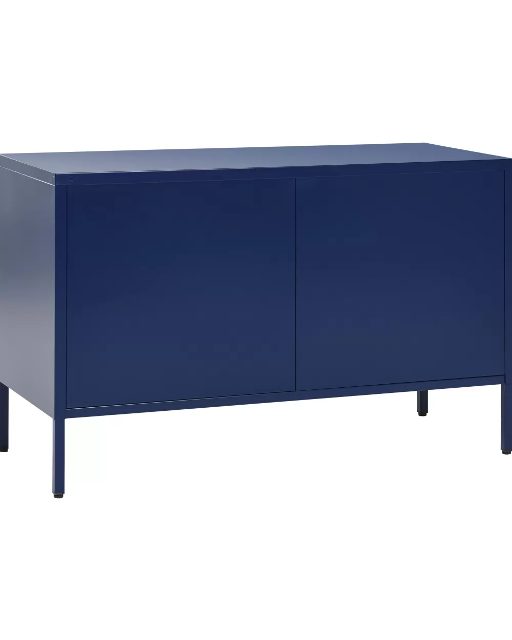 Armadio Moderno con 2 Ante e 2 Ripiani in Acciaio - Design Contemporaneo Blu Marino Elegante Beliani, Soluzione di Archiviazione Compatta Perfetta per Arredamenti Moderni