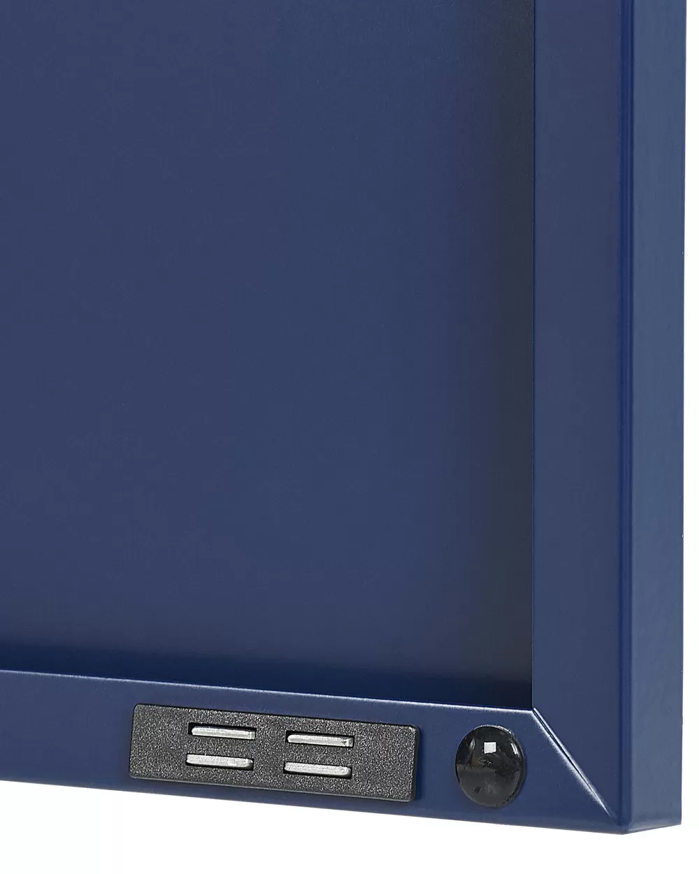 Armadio Moderno con 2 Ante e 2 Ripiani in Acciaio - Design Contemporaneo Blu Marino Elegante Beliani, Soluzione di Archiviazione Compatta Perfetta per Arredamenti Moderni