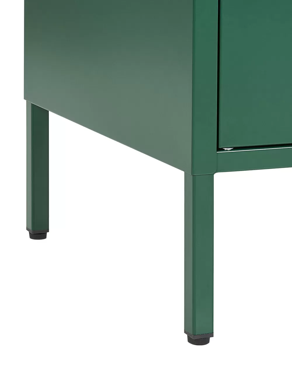 Armadio contenitore moderno in acciaio Beliani Senkki con 2 ante e 2 ripiani, colore verde Uria - Design funzionale per organizzazione spazi