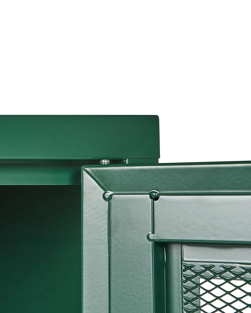 Beliani Outlet: Scaffale Verde in Acciaio con 2 Ante e 3 Ripiani - Collezione Wakatipu, Design Elegante per la Casa