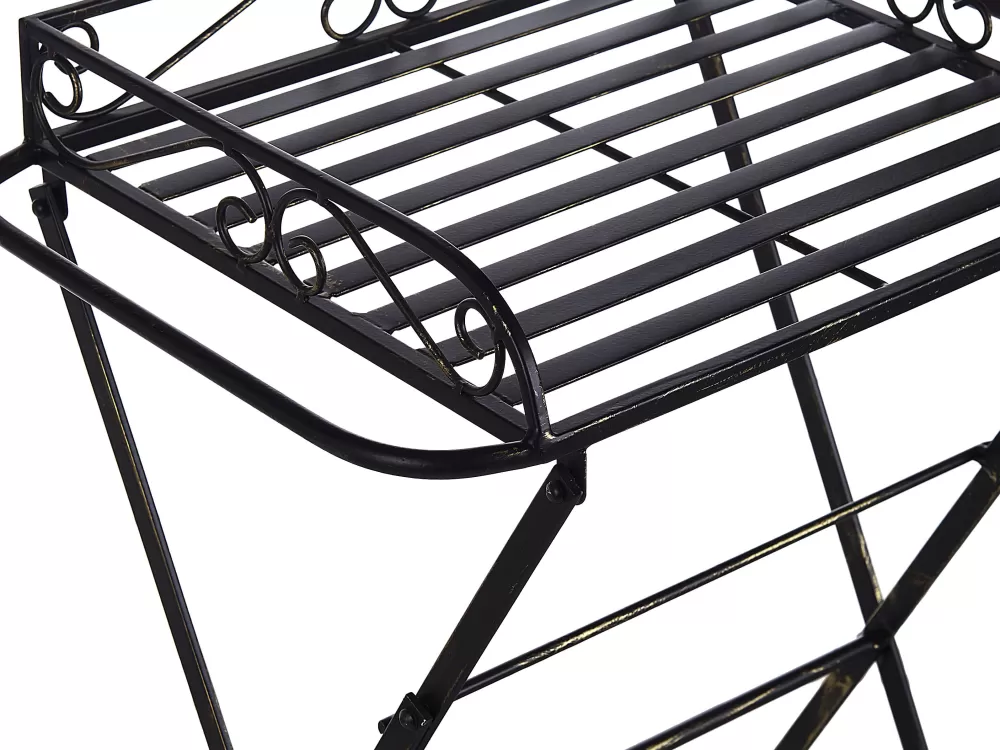 Beliani Ancud Tavolino Laterale Moderno in Ferro Verniciato Nero - Design Elegante e Prezzo Accessibile