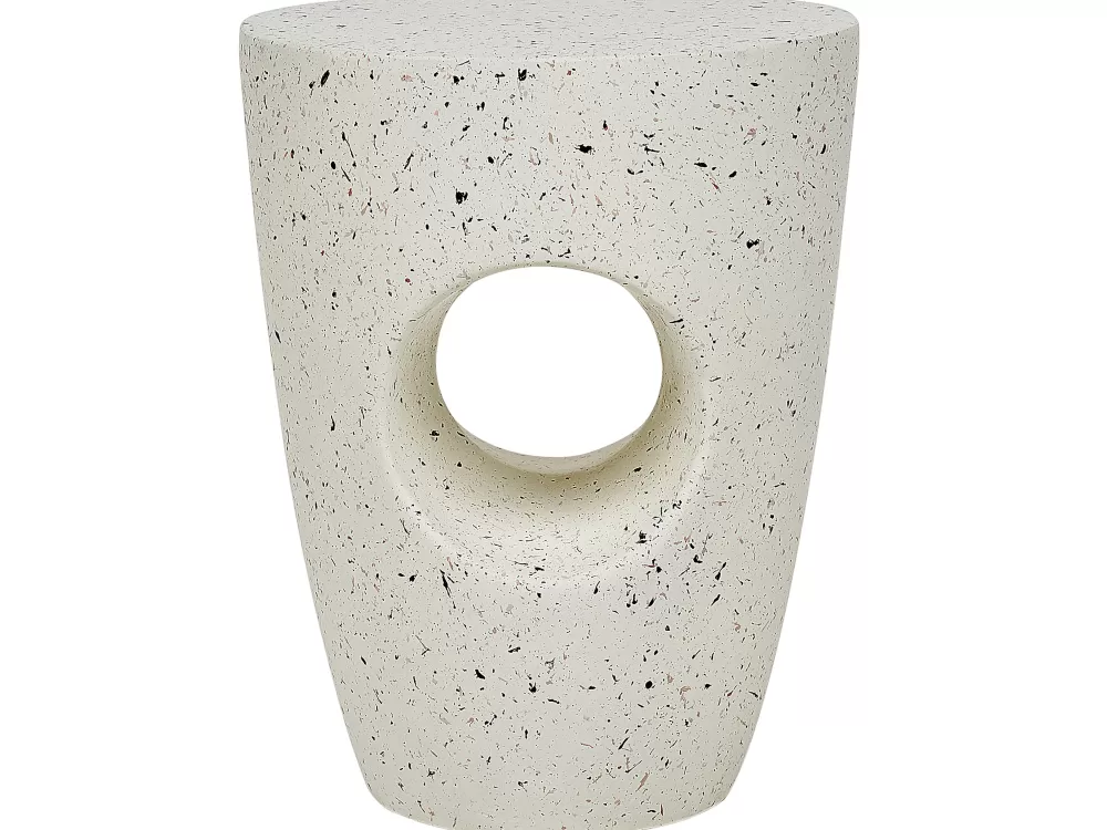 Elegante tavolino laterale Beliani in bianco Edolo - Design moderno per soggiorno e zona pranzo