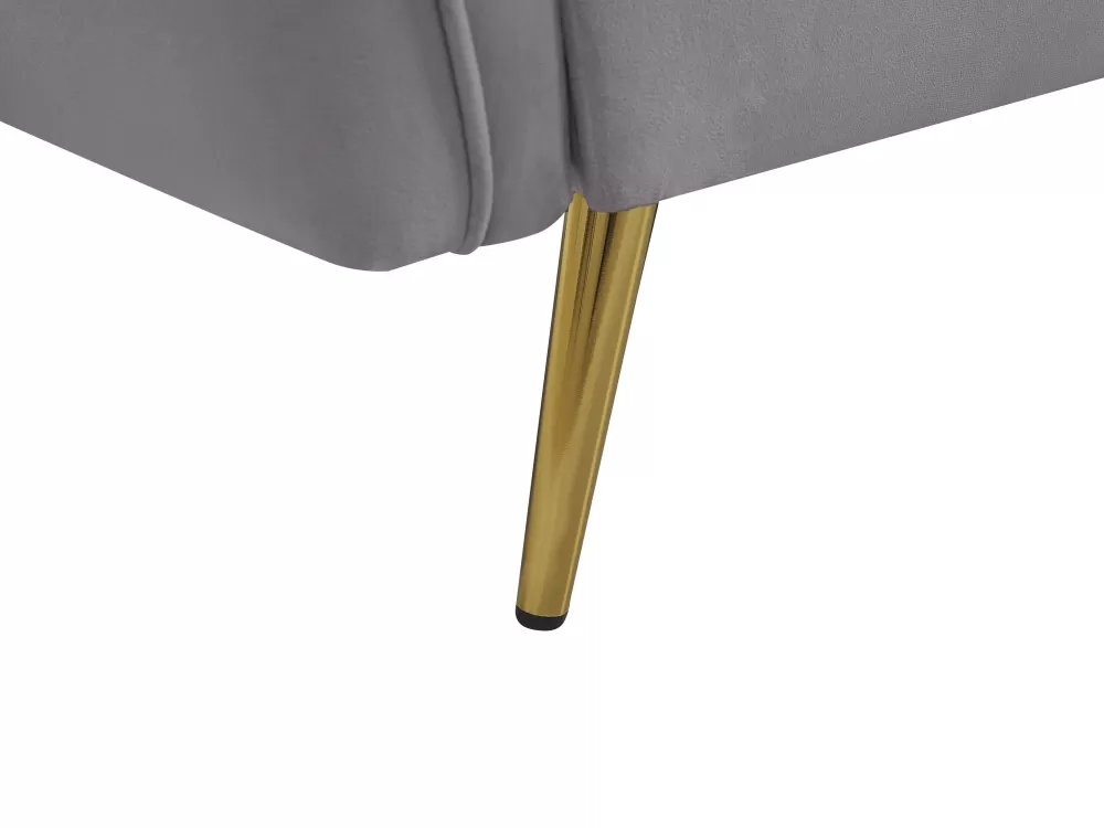 Beliani Divano Moderno 3 Posti in Velluto Grigio Frederica - Elegante e Confortevole per il Tuo Soggiorno