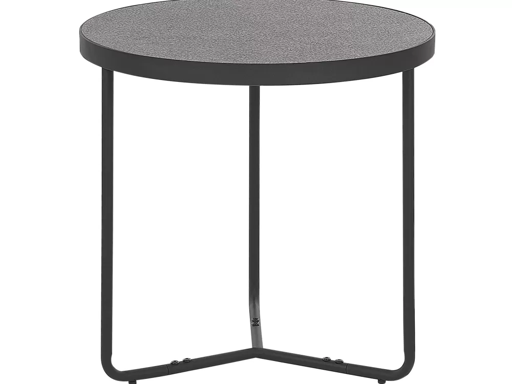 Beliani Sofà Letto Melody - Taglia Media in Tessuto Grigio Antracite e Nero, Design Moderno e Confortevole