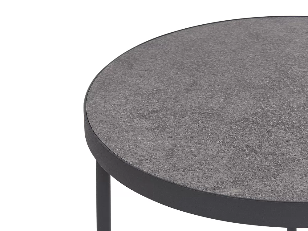 Beliani Sofà Letto Melody - Taglia Media in Tessuto Grigio Antracite e Nero, Design Moderno e Confortevole