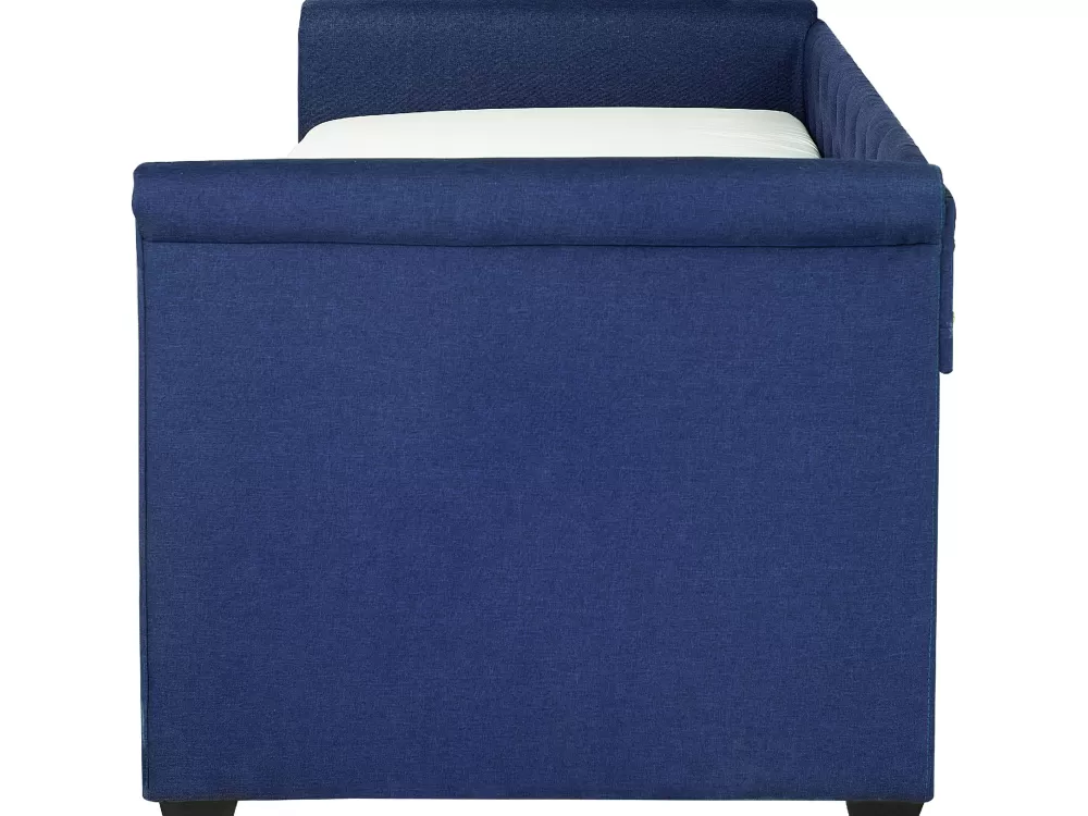 Beliani Divano Letto in Tessuto per Bambini, Design Libourne - Confortevole e Pratico, 80x200 cm, Blu Navy