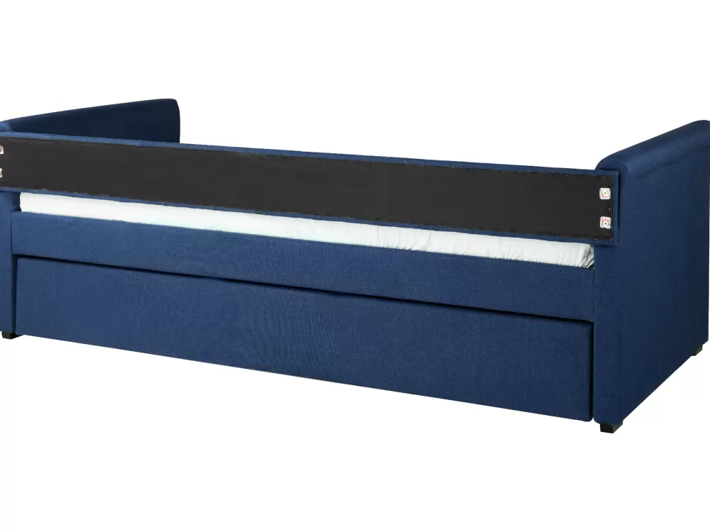 Beliani Divano Letto in Tessuto per Bambini, Design Libourne - Confortevole e Pratico, 80x200 cm, Blu Navy
