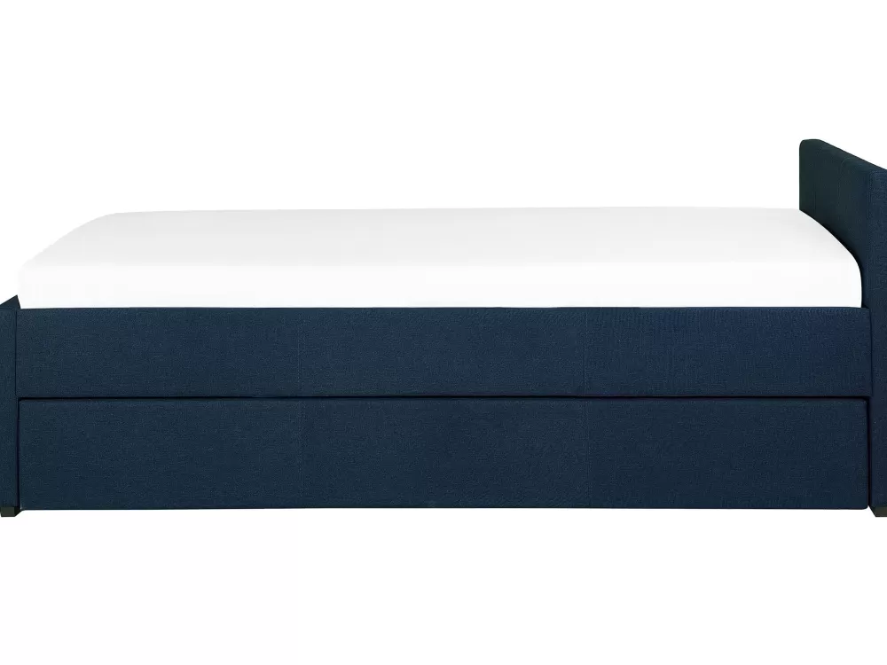 Beliani Divano Letto per Bambini in Tessuto Blu Navy con Letto Aggiuntivo, Misura 80x200 cm - Collezione Marmande per Arredamento Camera Giovani