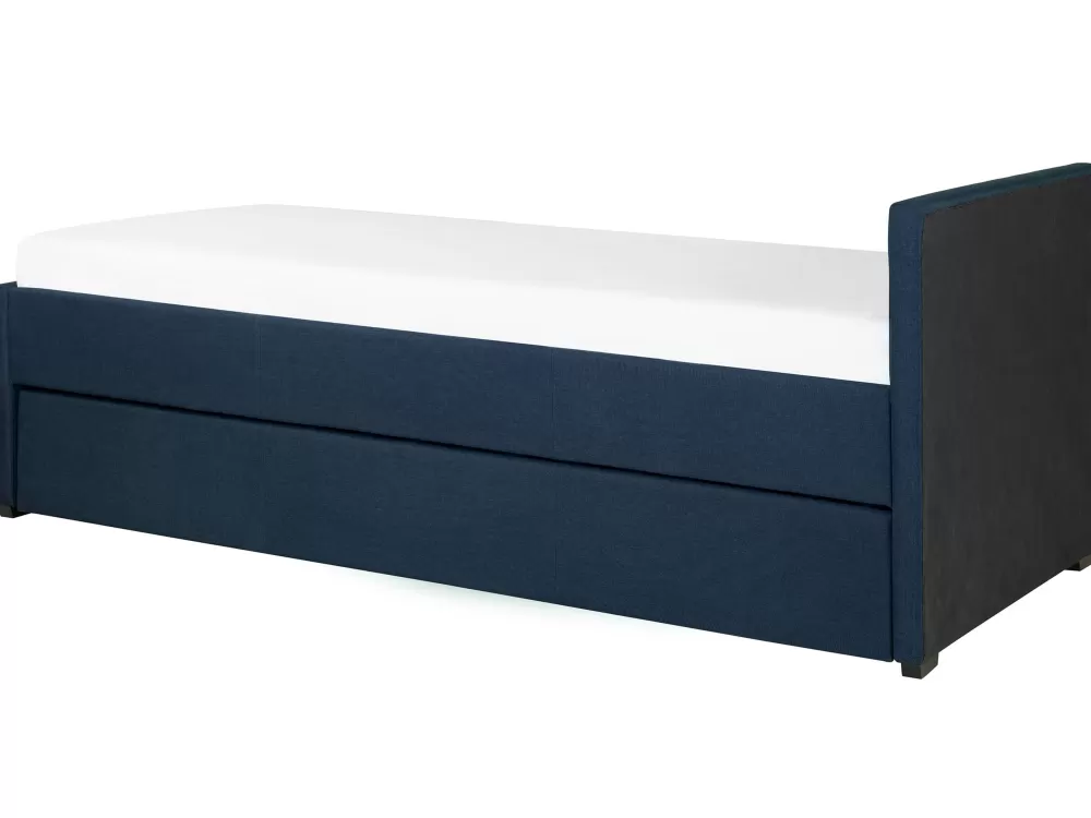 Beliani Divano Letto per Bambini in Tessuto Blu Navy con Letto Aggiuntivo, Misura 80x200 cm - Collezione Marmande per Arredamento Camera Giovani