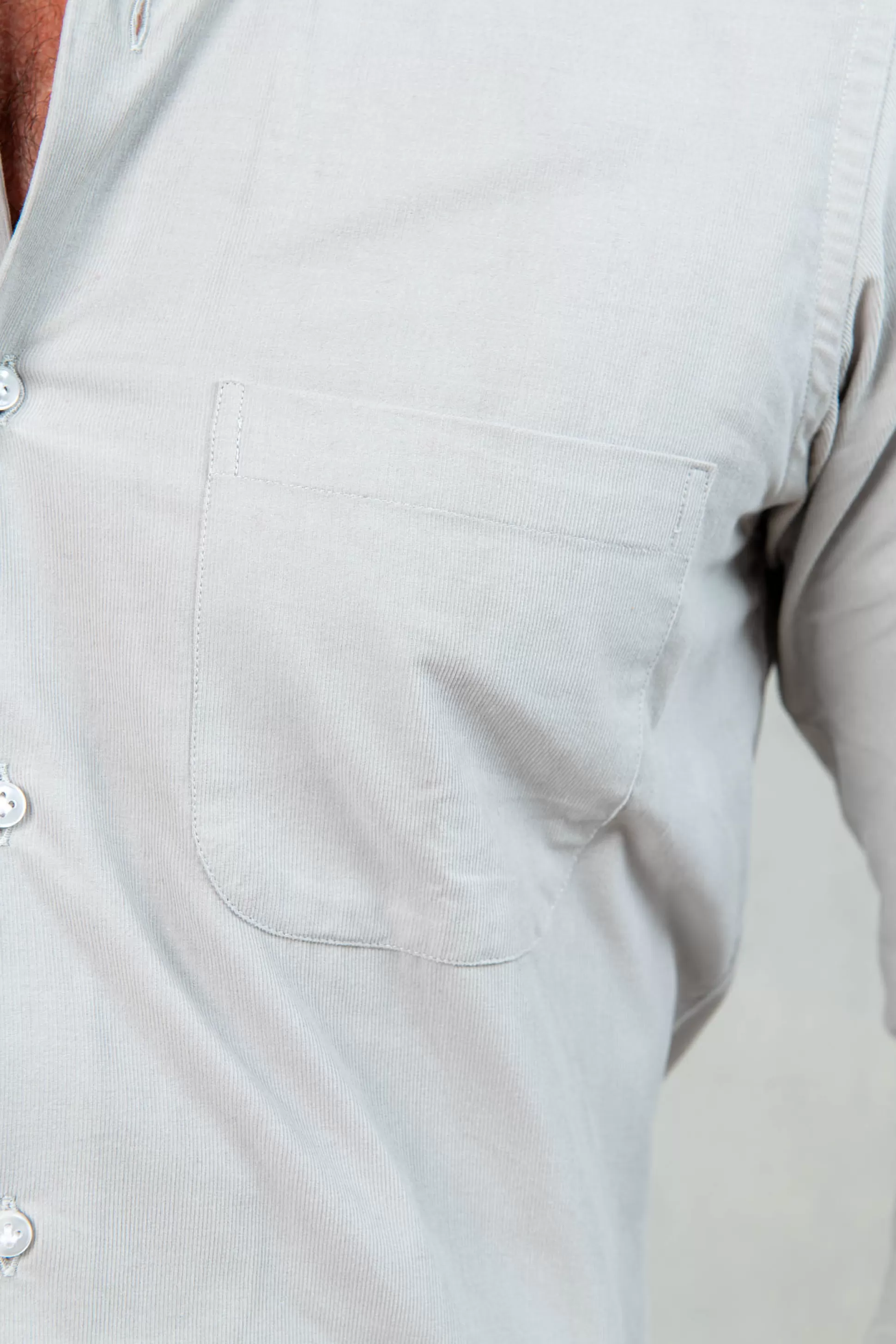 Camicia Elegante con Bottoni a Pressione in Grigio Pietra - Effetto Vellutato Fatto a Mano in Italia | Pini Parma Hot