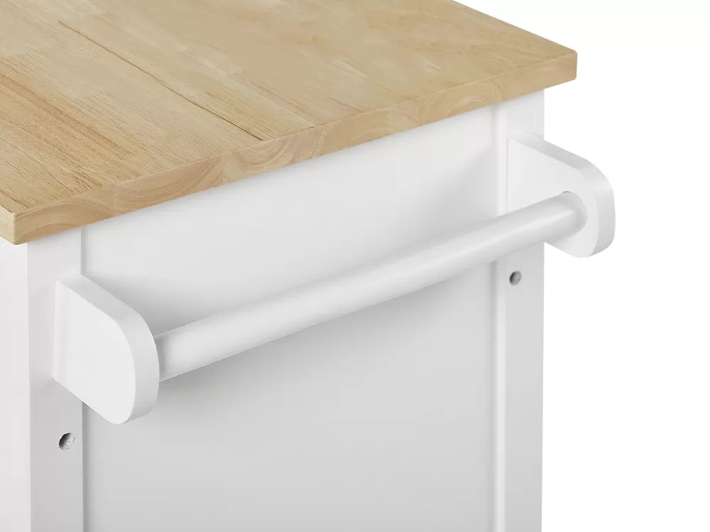 Beliani Mobile Contenitore Elegante con 2 Cassetti - Design in Legno Chiaro e Bianco Genova per Soggiorno/Cucina
