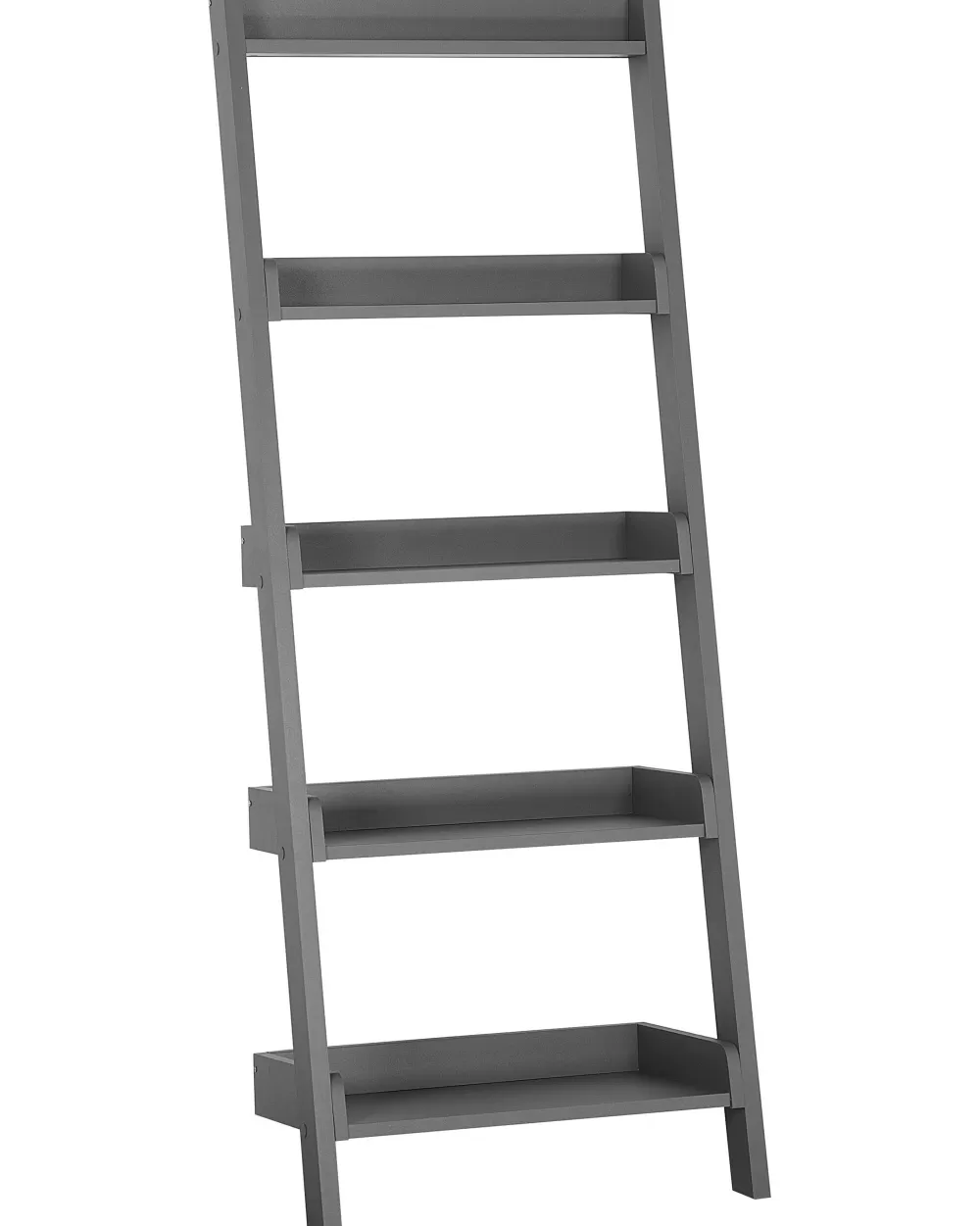 Beliani Scaffale Mobile Trio Modulare 5 Ripiani Grigio Antracite - Organizzatore Compatto con Ruote per Spazi Intelligenti