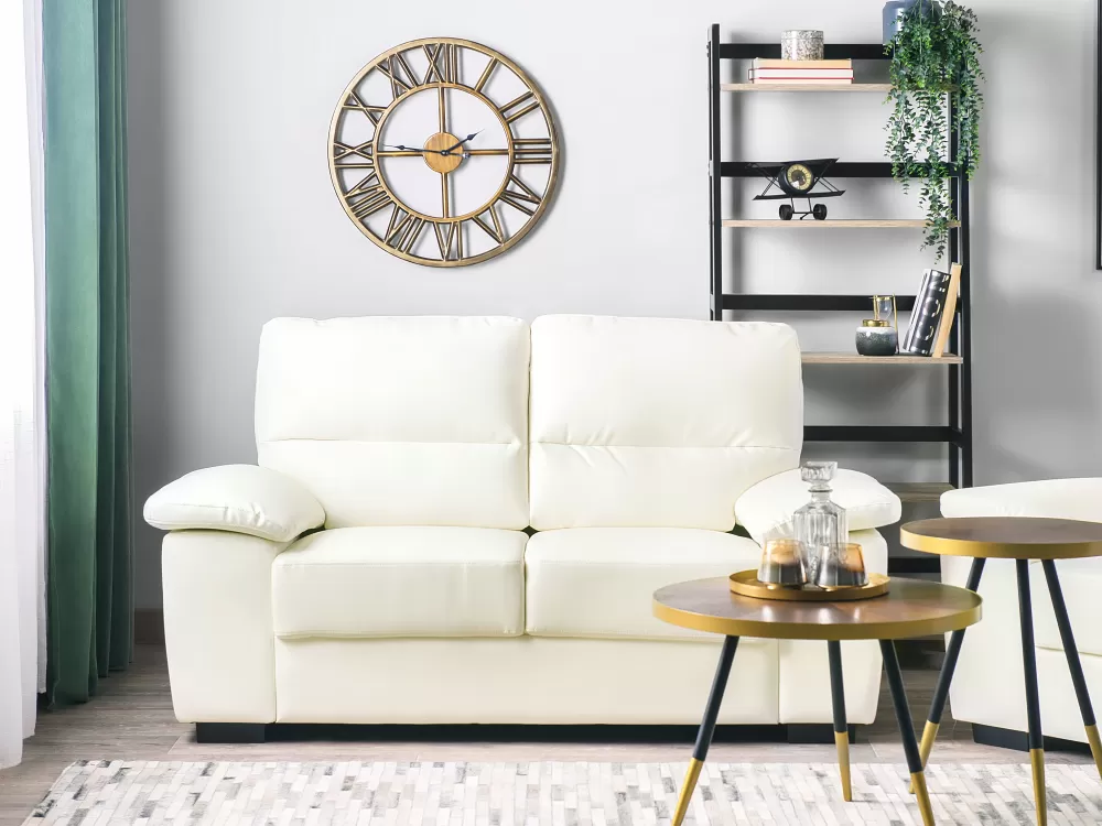 Beliani Scaffalatura Elegante a 5 Ripiani in Legno Chiaro con Design Moderno - Opzione Colori Legno Chiaro/Nero Croydon