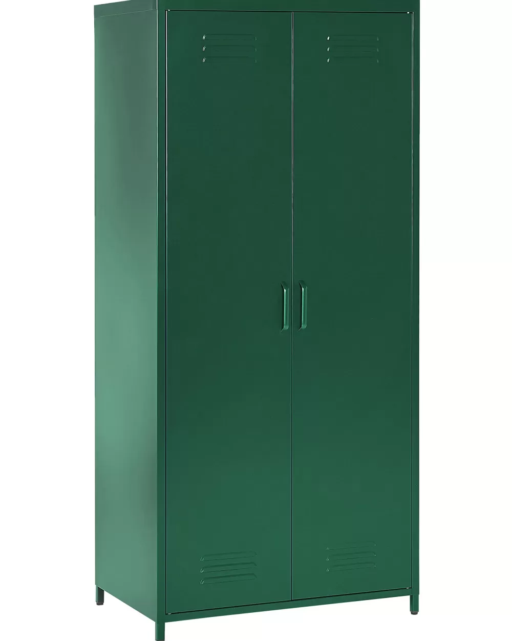 Beliani Armadio Ufficio Moderno in Acciaio con 2 Ante, Colore Verde Smeraldo - Soluzione Varna per Spazi Professionali