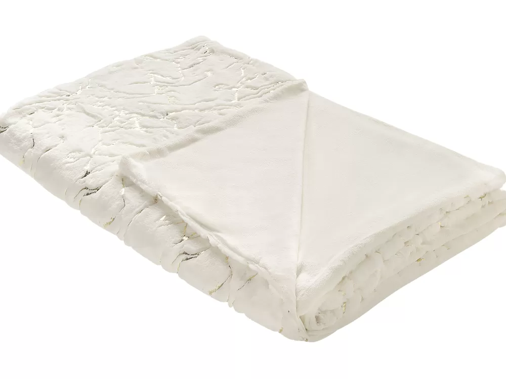 Copriletto Beliani in Tinta Unica Avorio – Lenzuolo Copriletto in Cotone 180x130 cm per un Sonno Confortevole