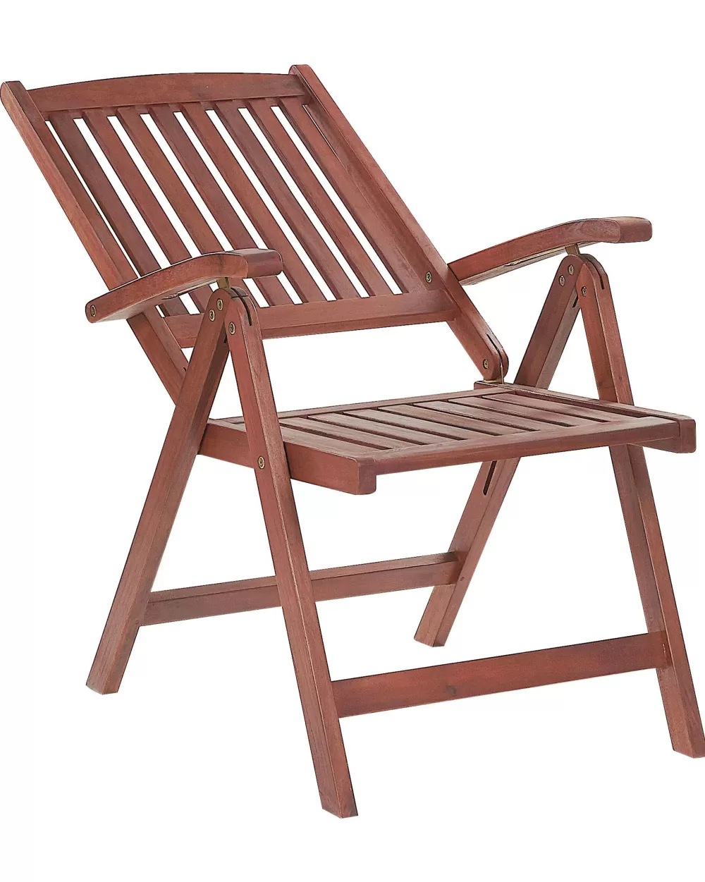 Sedia da Giardino in Acacia Scura Stile Toscano - Arredo Esterno Naturale Beliani