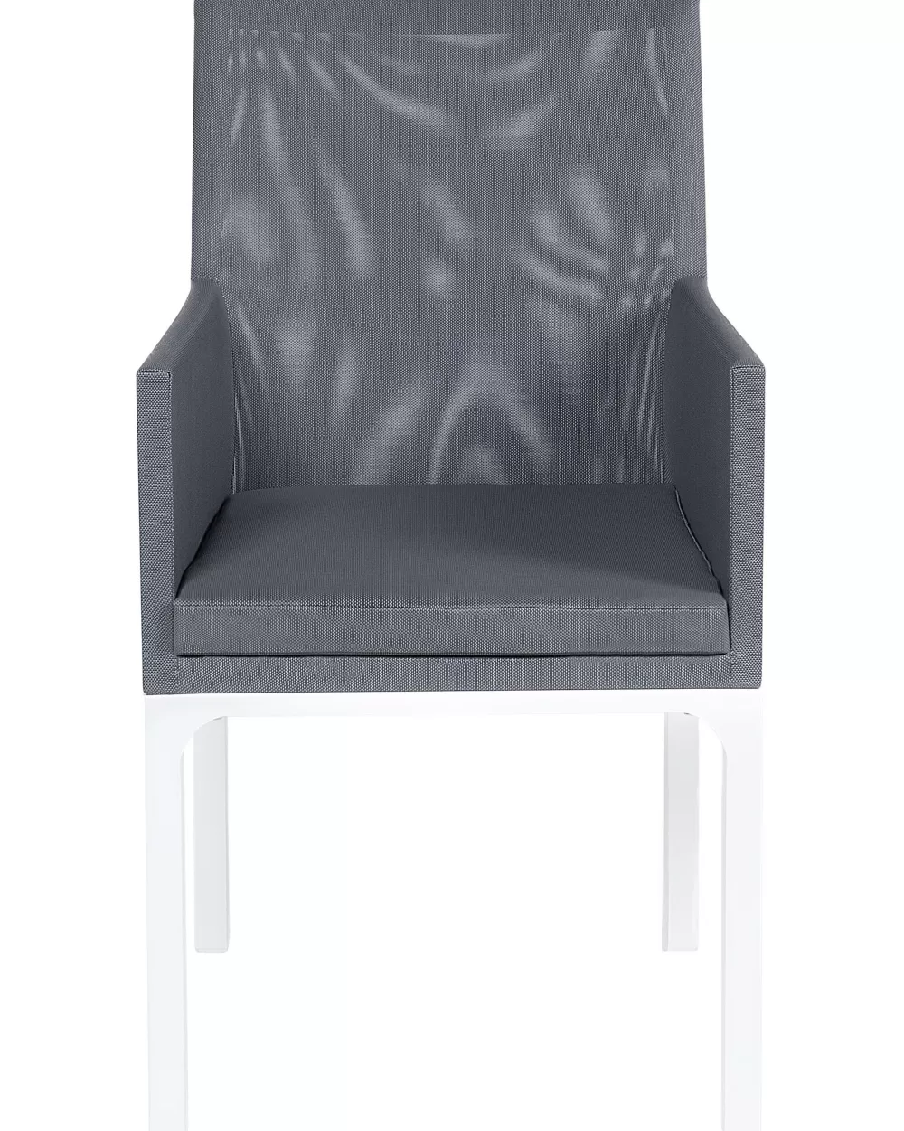 Set di 4 sedie da giardino Beliani in alluminio grigio scuro, design moderno Bacoli - Confortevoli e resistenti