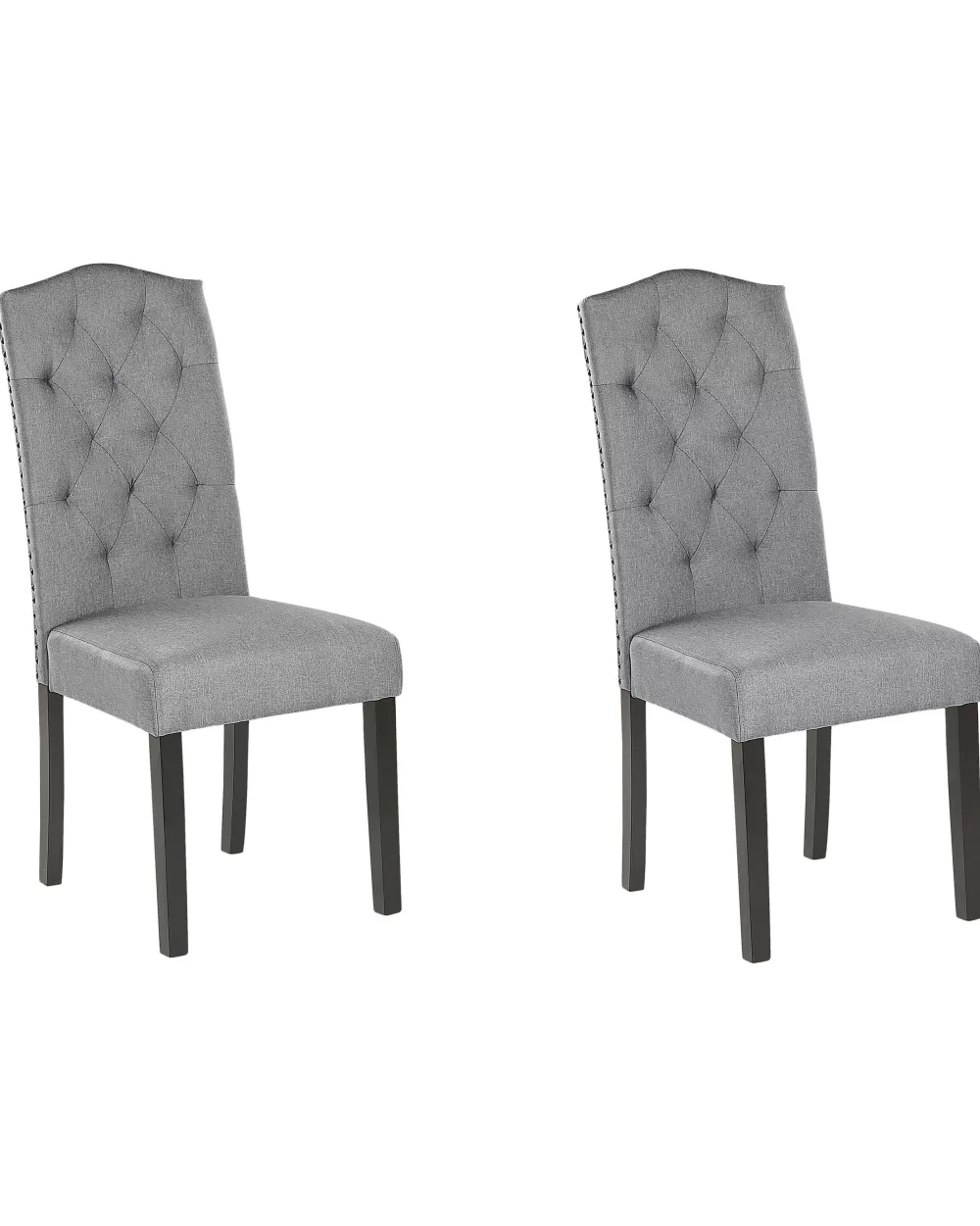 Beliani: Coppia di Poltrone Moderne 'Shirley' in Tessuto Grigio Perla - Sedute Comode per Salotto con Design Scandinavo 

(：，，，，