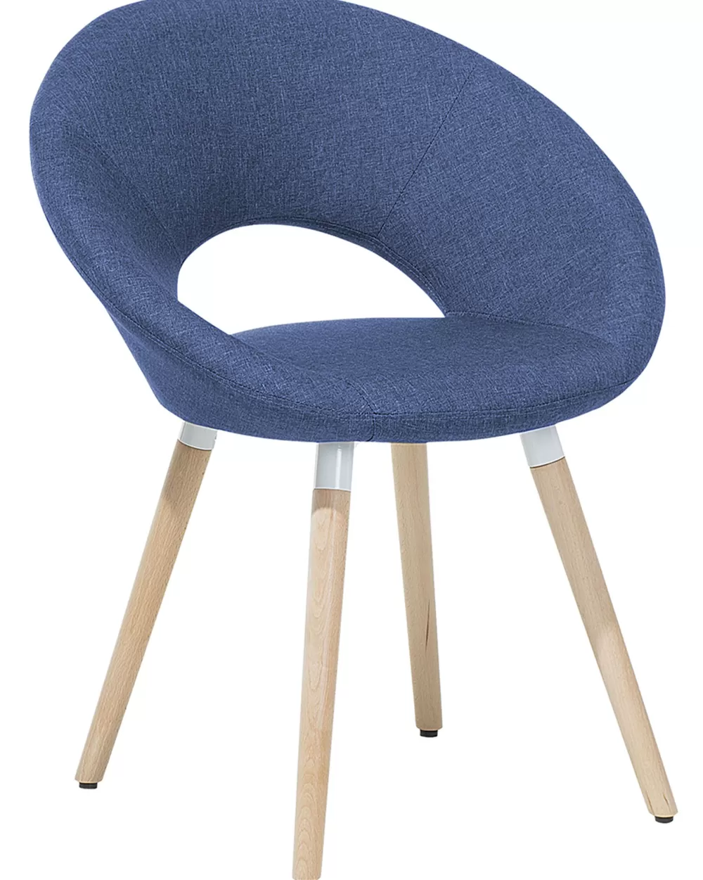 Beliani - Coppia di Poltrone Moderne in Tessuto Blu Navy, Design Accogliente Roslyn