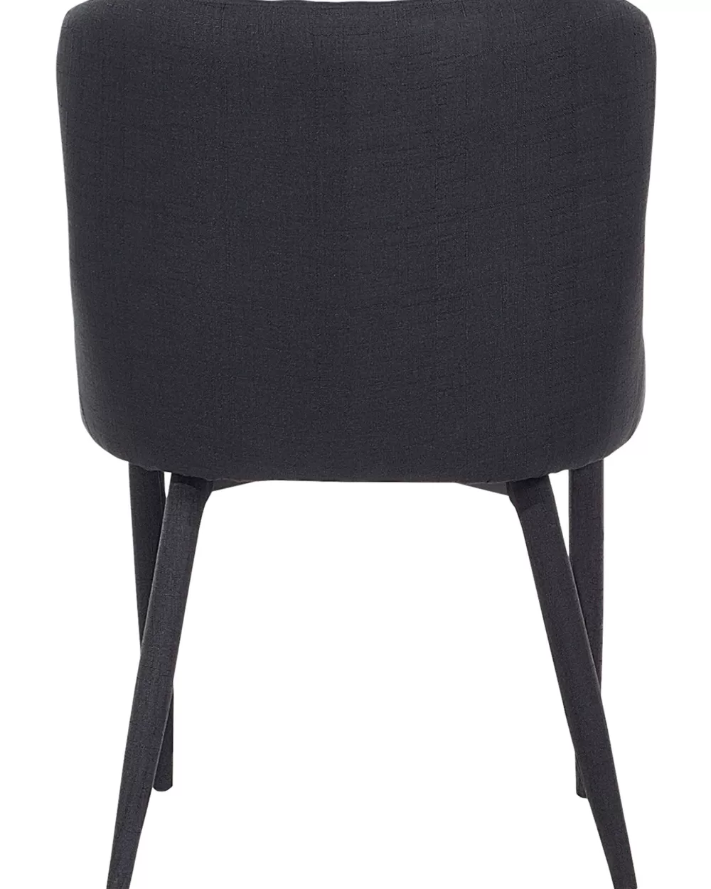 Eleganti Sedie Beliani in Tessuto Solano, Set da 2 - Nero Opaco