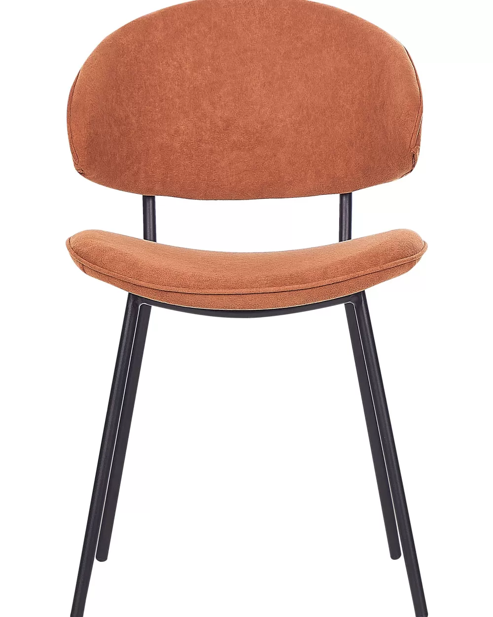 Offerta Beliani: 2 Sedie Moderne Kiana in Tessuto Confortevole, Colore Arancione