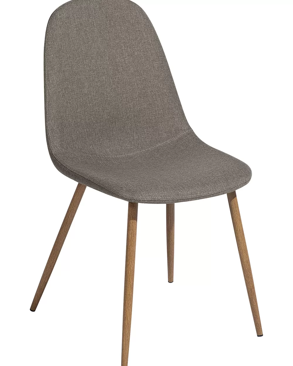 Beliani Sedie Moderne in Tessuto Grigio Bruno, Coppia - Design Bruce