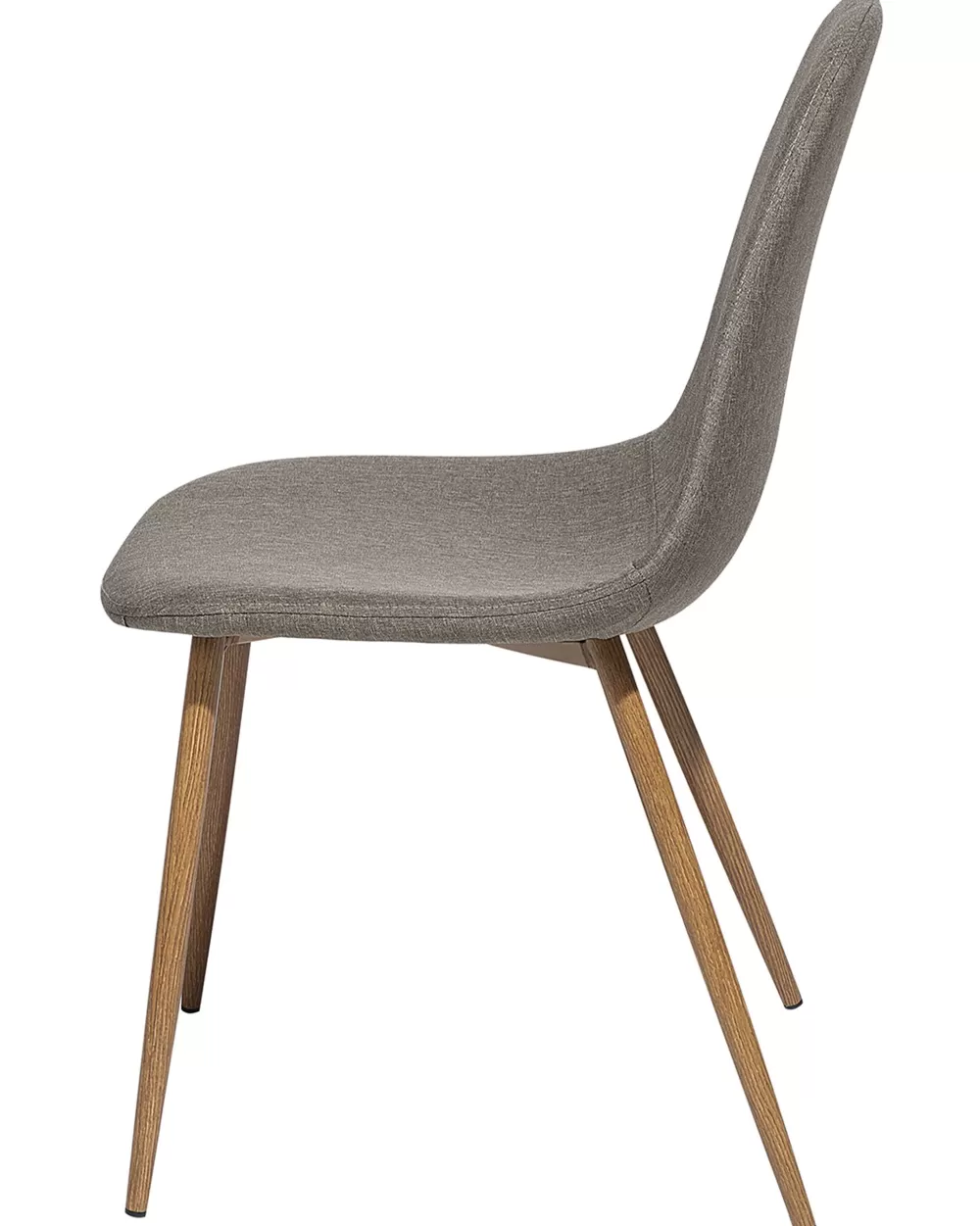 Beliani Sedie Moderne in Tessuto Grigio Bruno, Coppia - Design Bruce