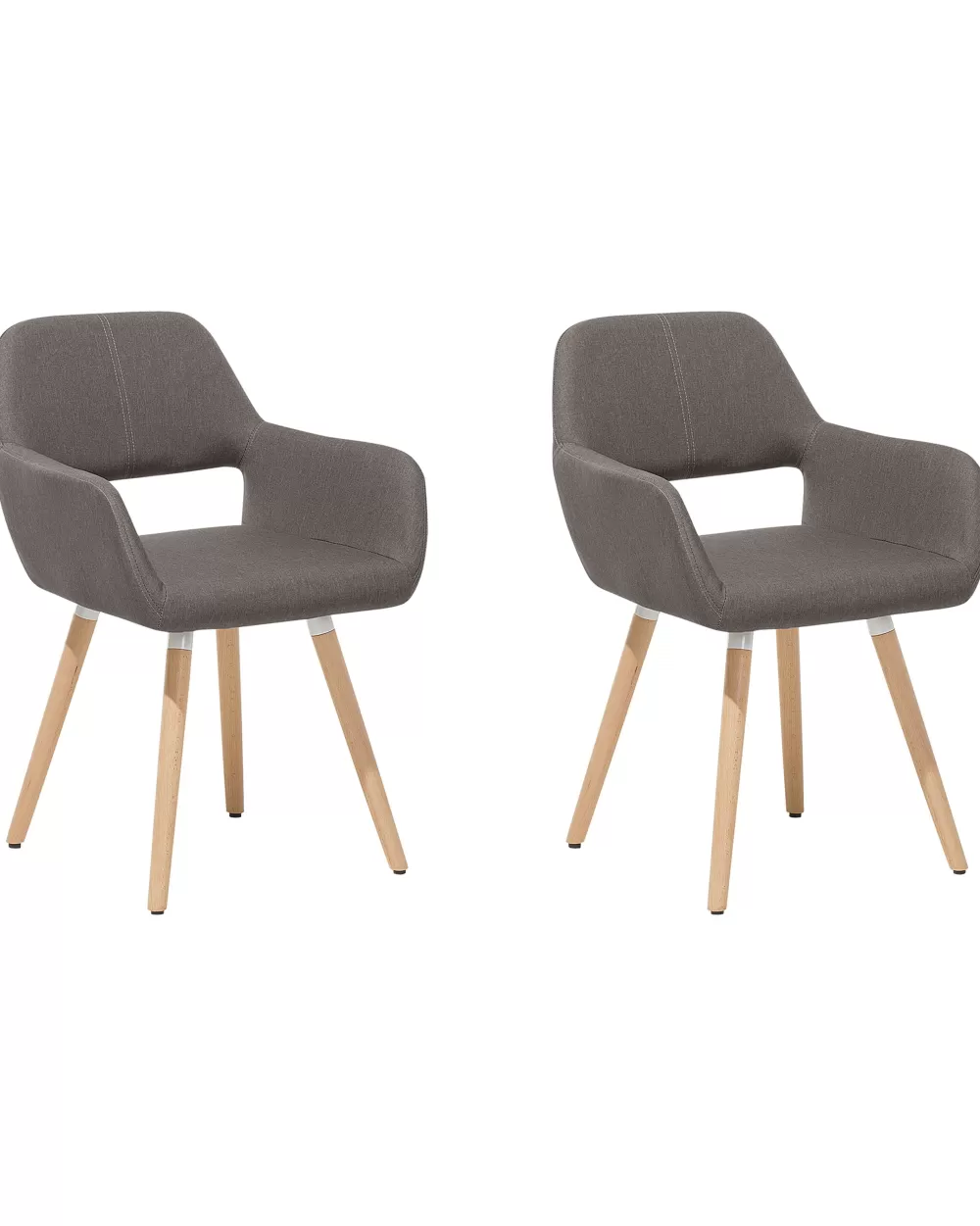 Beliani: Set di 2 Poltrone in Tessuto Grigio Antracite, Design Chicago – Confezione Elegante per Salotto