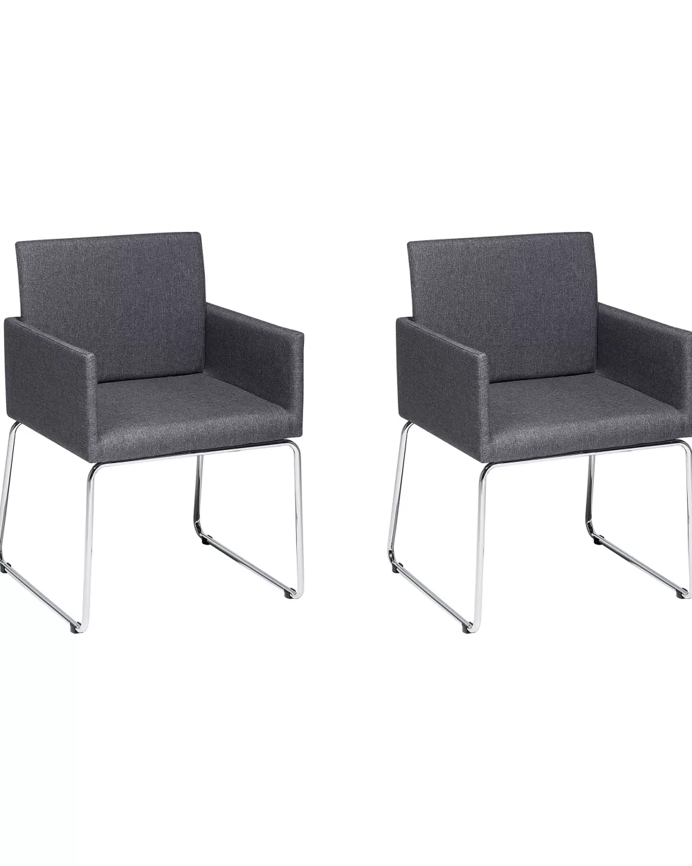 Promozione Beliani: Coppia di Poltrone Modello Gomez in Tessuto Grigio Scuro