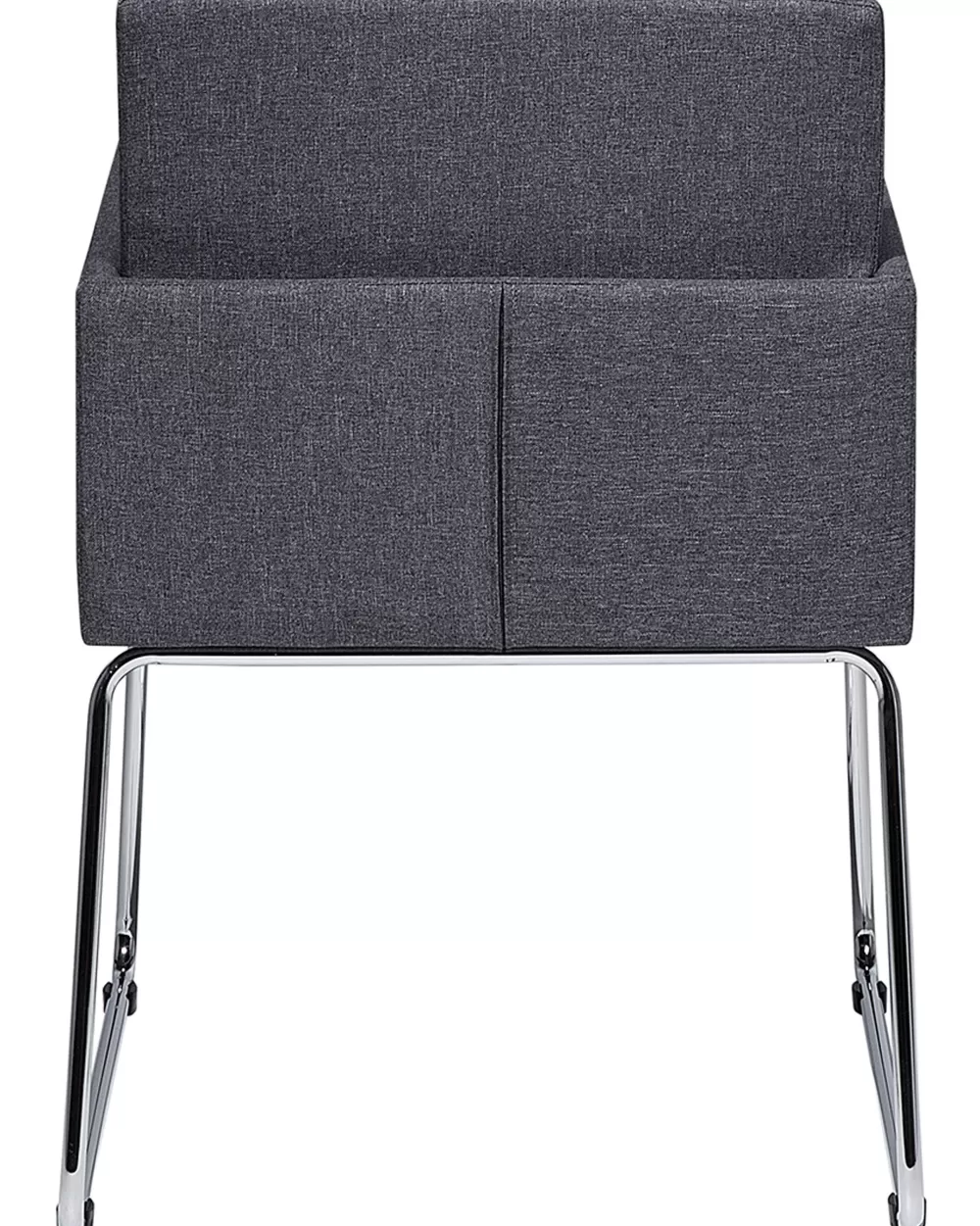Promozione Beliani: Coppia di Poltrone Modello Gomez in Tessuto Grigio Scuro
