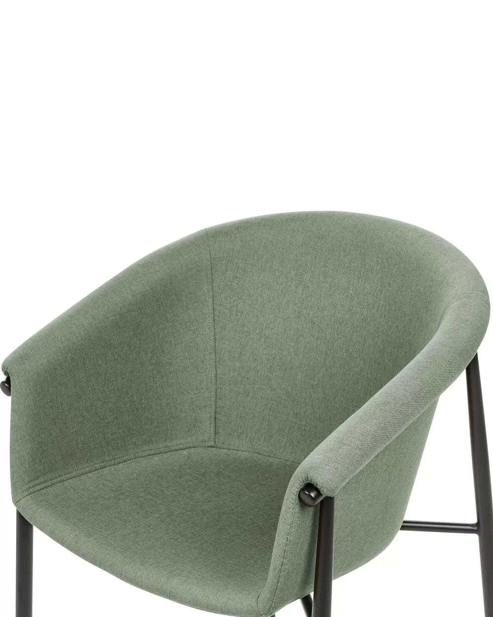 Beliani Set di 2 Sedie Moderne Ames in Tessuto Confortevole Verde Scuro - Ideali per Soggiorno o Sala da Pranzo