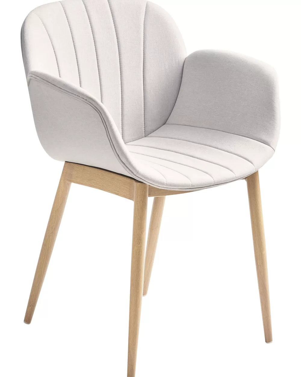 Beliani: Sedia in Tessuto Alice Grigio Chiaro - Coppia di 2 con Design Accogliente