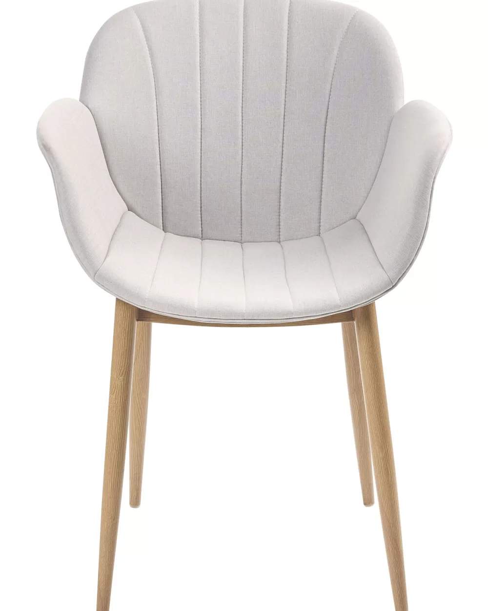 Beliani: Sedia in Tessuto Alice Grigio Chiaro - Coppia di 2 con Design Accogliente