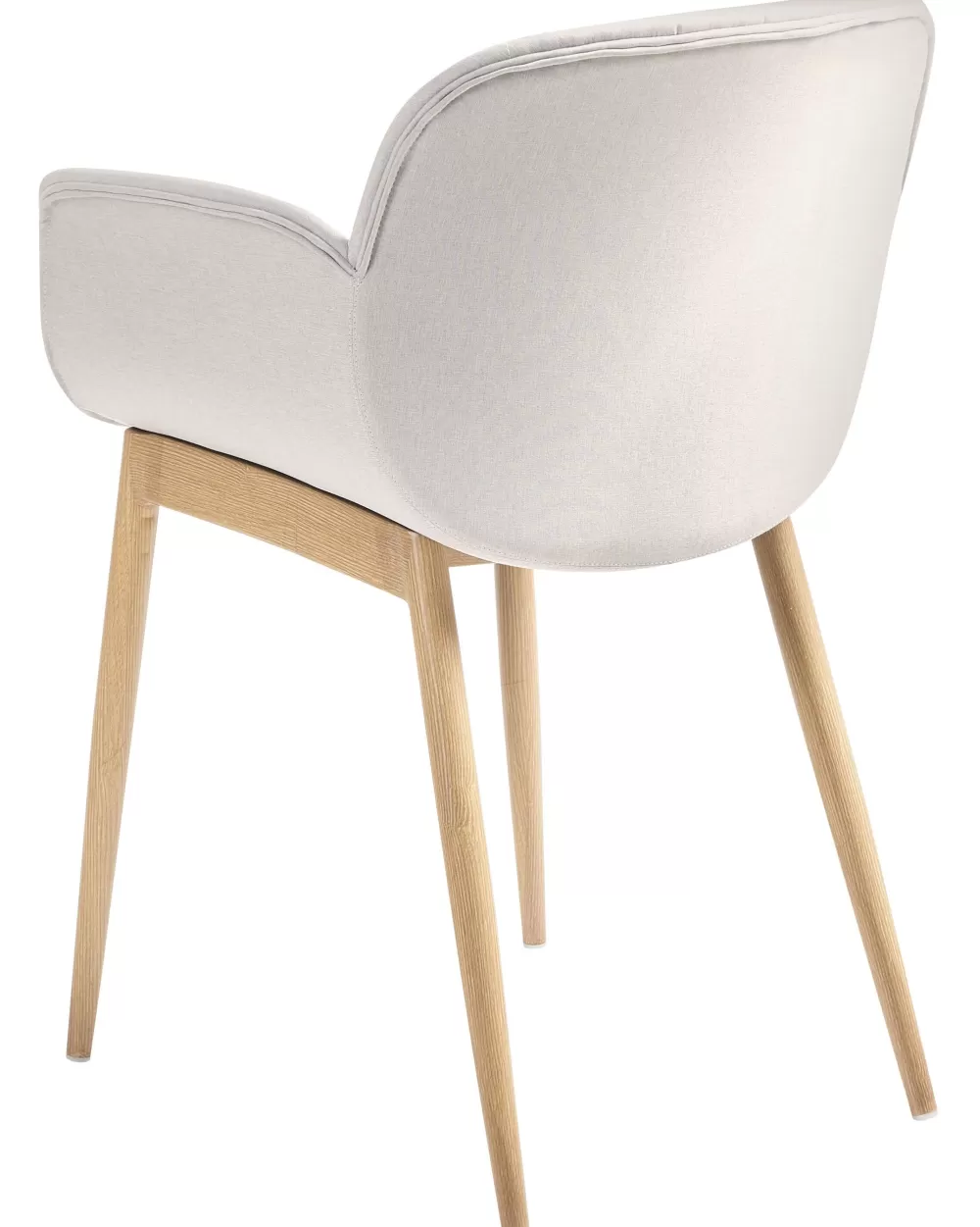 Beliani: Sedia in Tessuto Alice Grigio Chiaro - Coppia di 2 con Design Accogliente