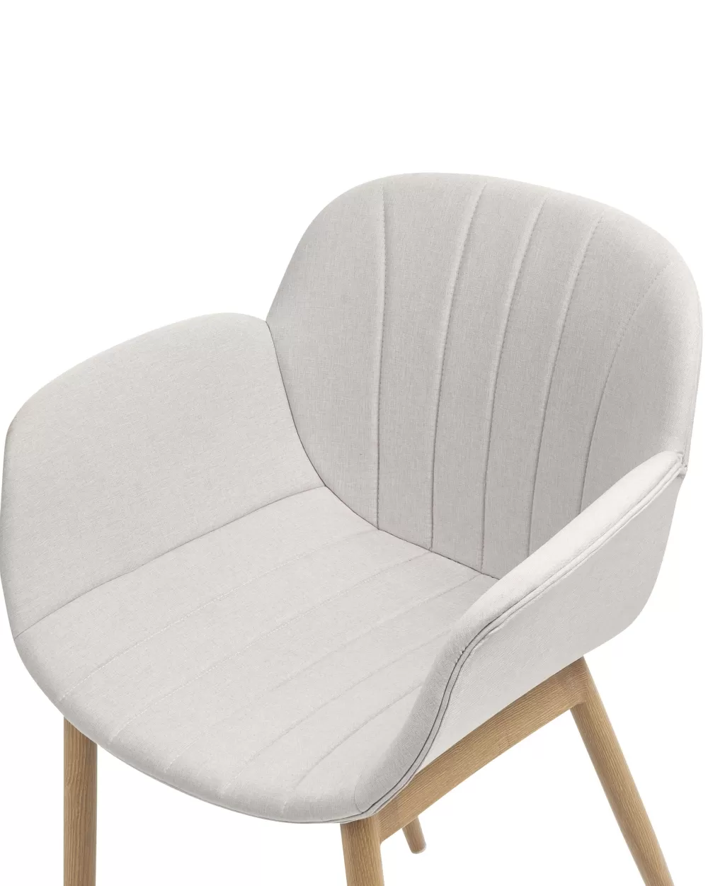 Beliani: Sedia in Tessuto Alice Grigio Chiaro - Coppia di 2 con Design Accogliente