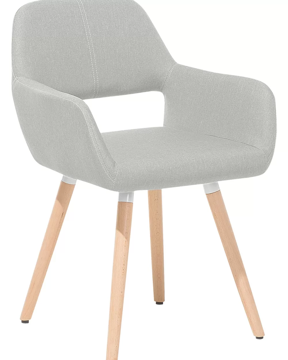 Promozione: 2 Sedie Moderne Beliani in Tessuto Grigio Perla - Consegna Veloce Chicago