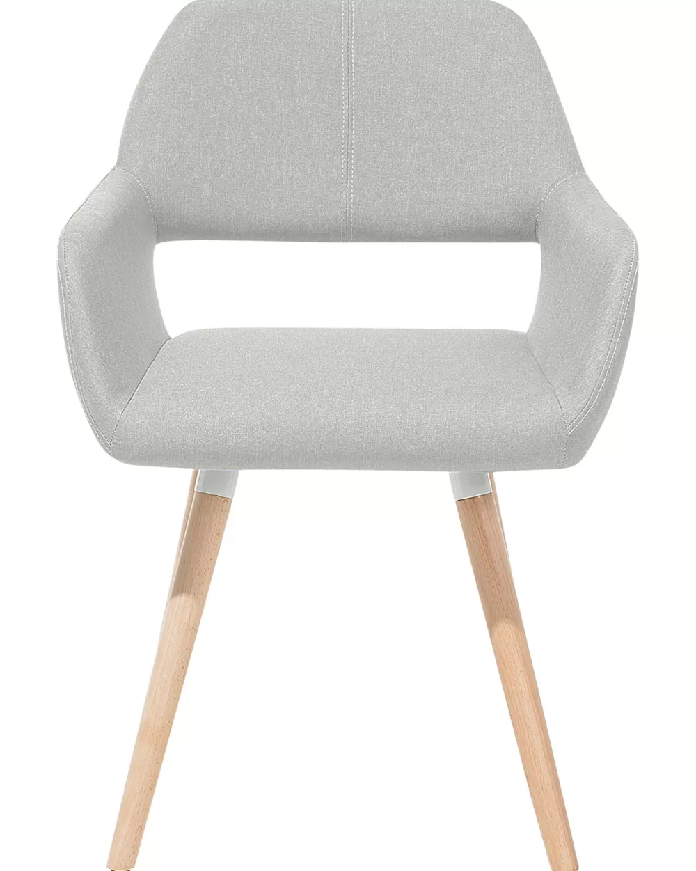 Promozione: 2 Sedie Moderne Beliani in Tessuto Grigio Perla - Consegna Veloce Chicago