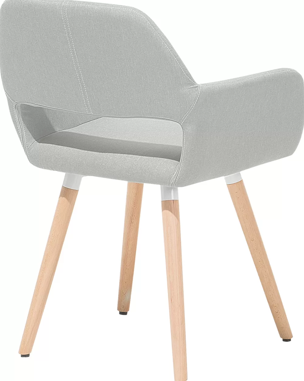 Promozione: 2 Sedie Moderne Beliani in Tessuto Grigio Perla - Consegna Veloce Chicago