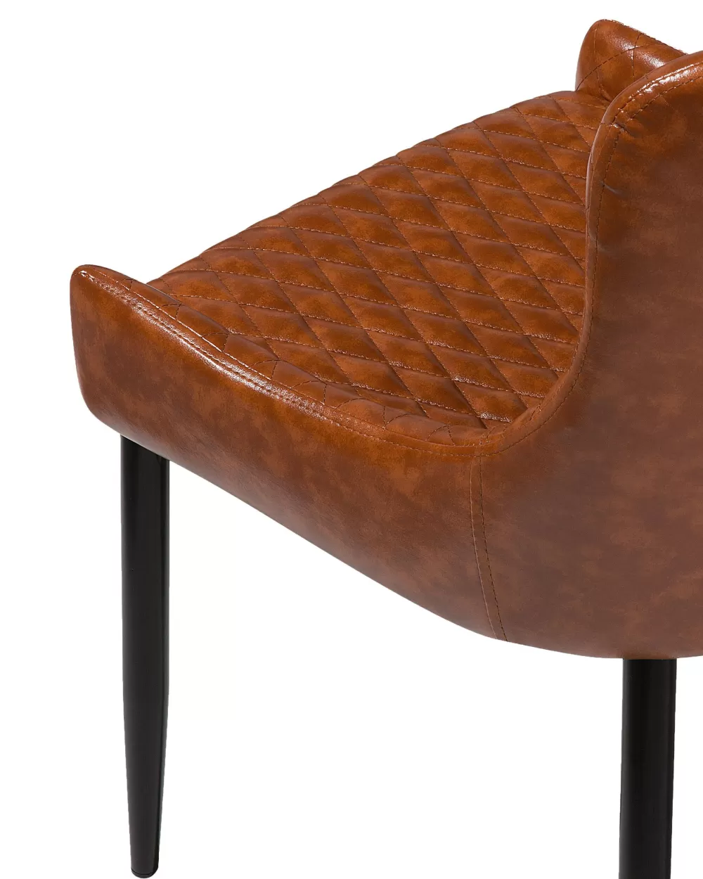 Beliani: Sedie Moderne in Ecopelle Color Oro, Coppia di Poltrone Solano con Design Elegante