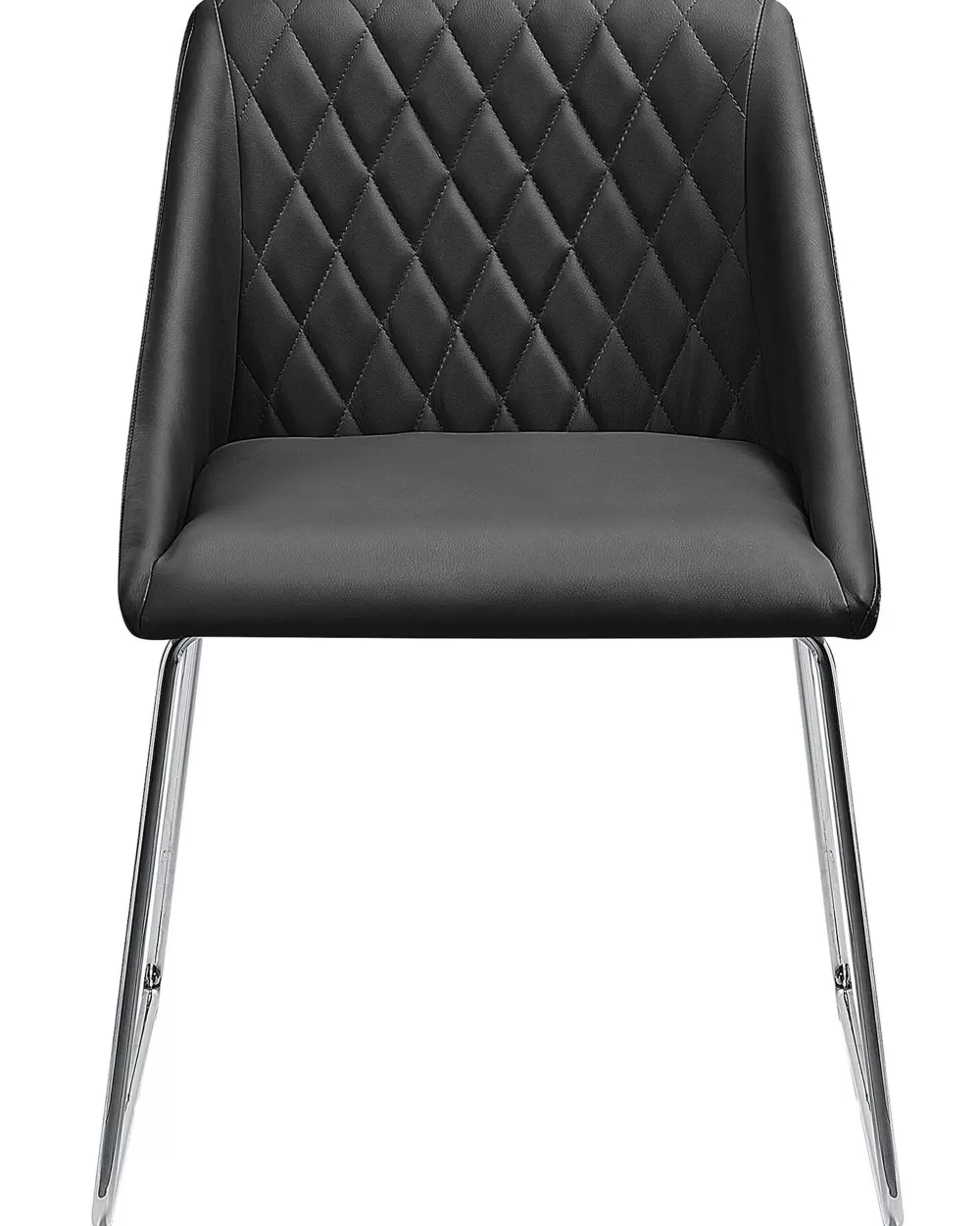 Beliani Set di 2 Sgabelli in Ecopelle Nera, Design Arcata - Comodi e Moderni